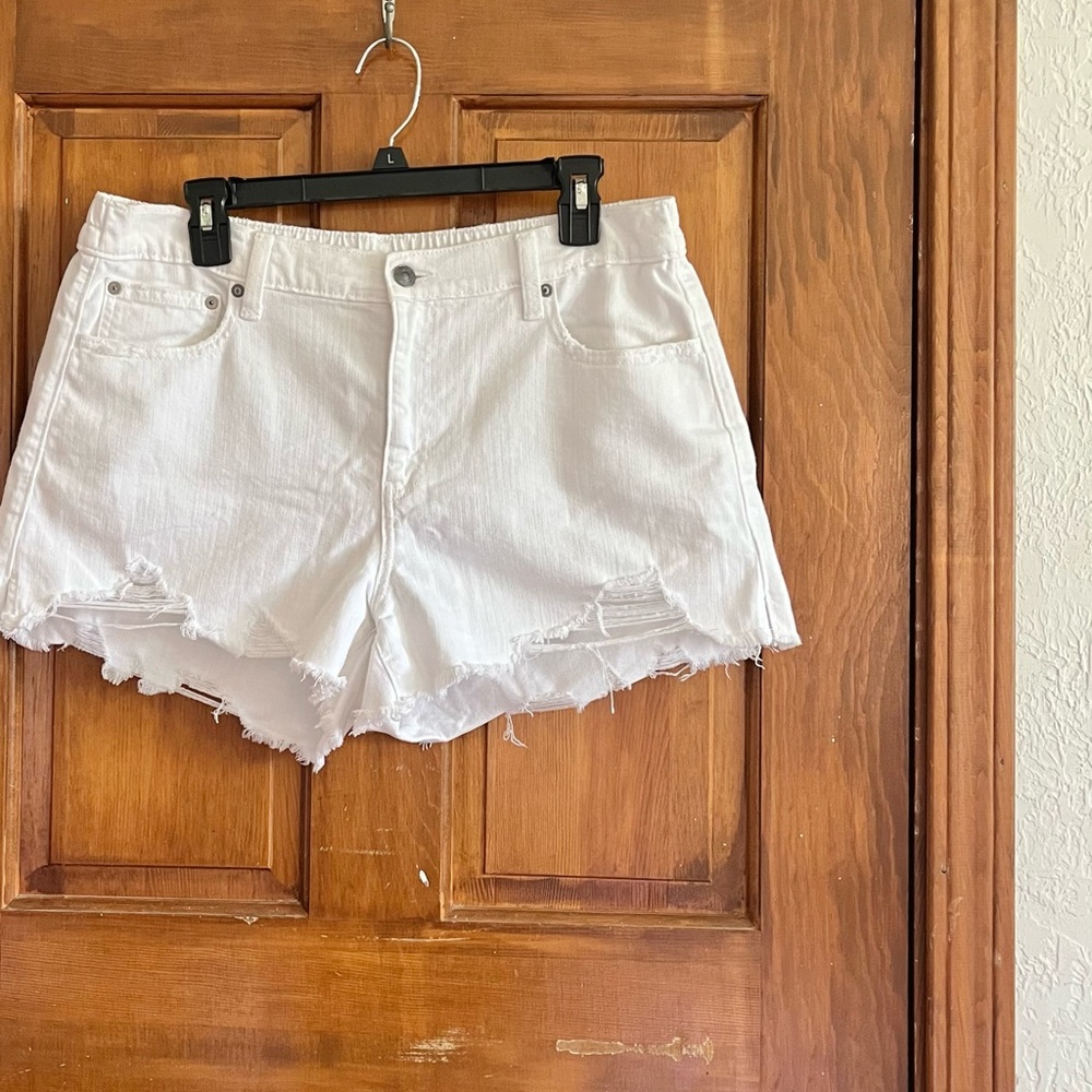 Aerie White Jean Shorts